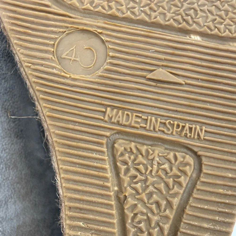 Kanna Metallic Silver Espadrille Wedge Slingback Peep Toe Sandal Summer Chic - Picture 5 of 16